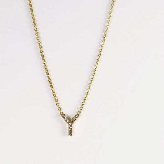 Collar Dorado con Inicial Personalizada-Medium