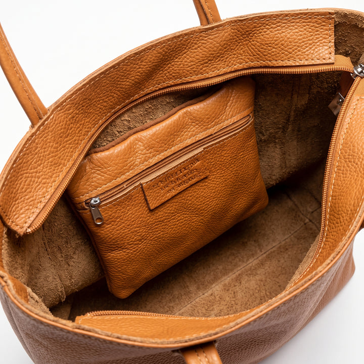 Bolso Shopper Vertical en Piel Personalizado Milán
