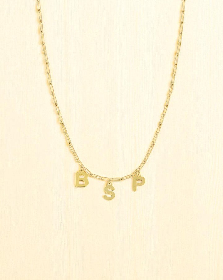 Colgante Luxury Dorado Iniciales Personalizables
