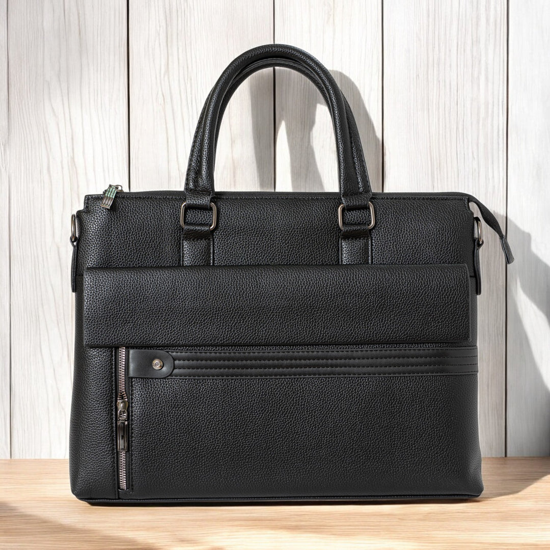 Maletín de cuero premium ideal para portátil de hasta 15 pulgadas

