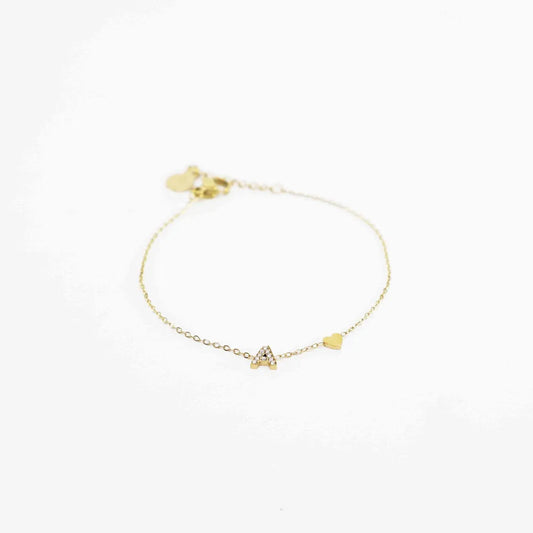 Pulsera Dorada con Inicial Personalizada