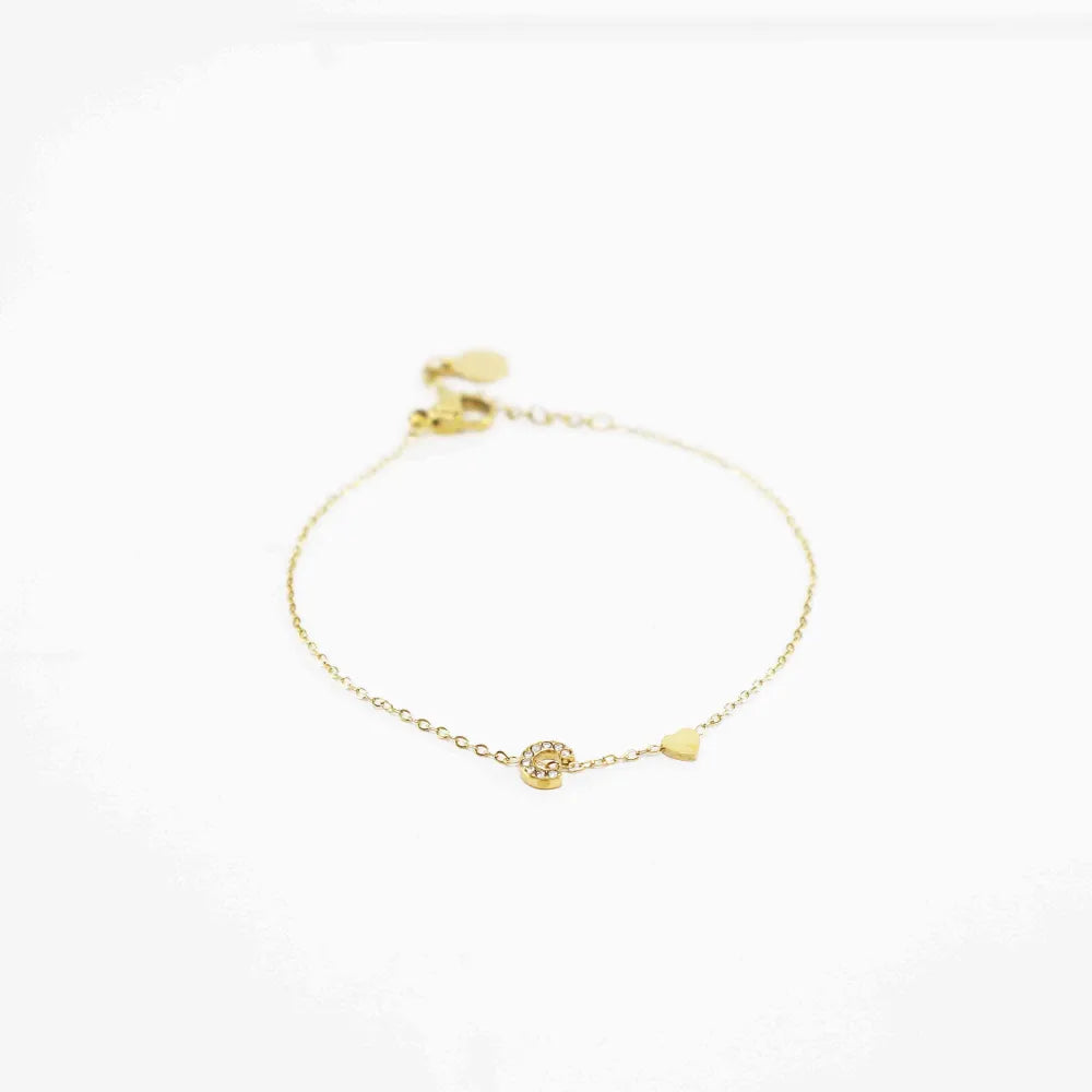 Pulsera Dorada con Inicial Personalizada