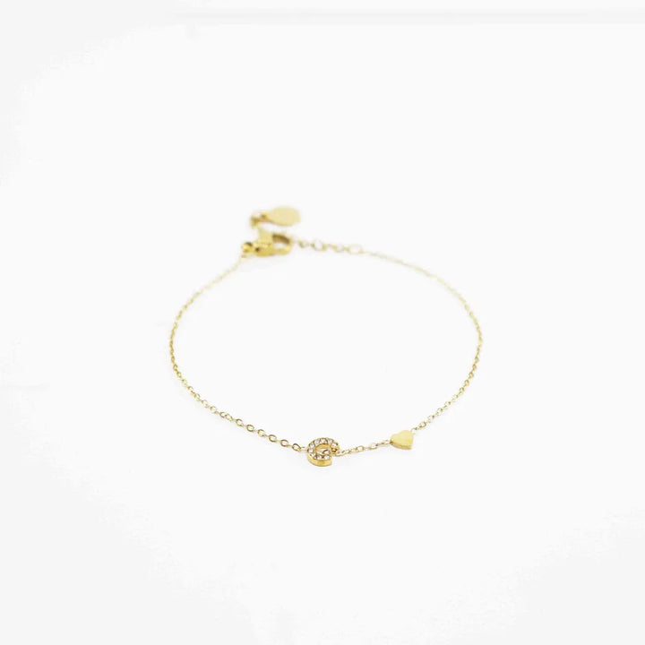 Pulsera Dorada con Inicial Personalizada