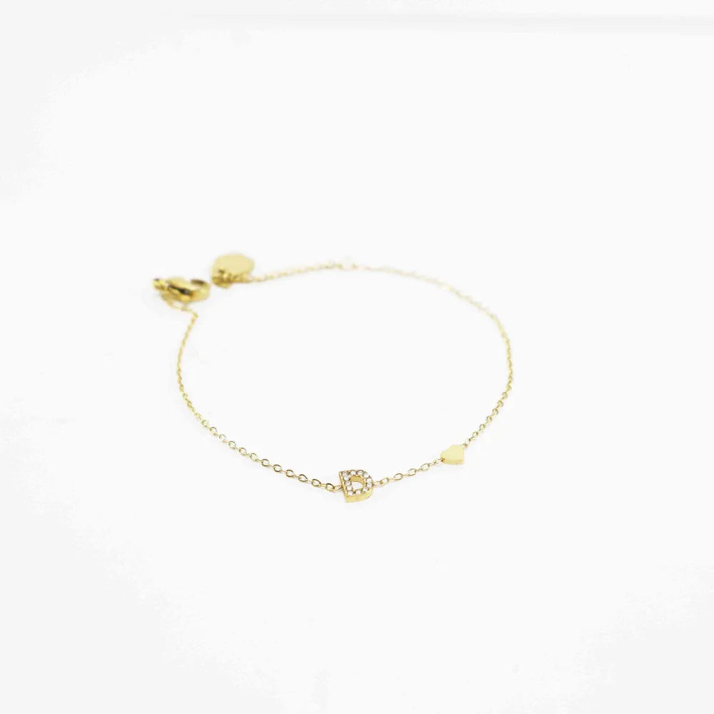 Pulsera Dorada con Inicial Personalizada