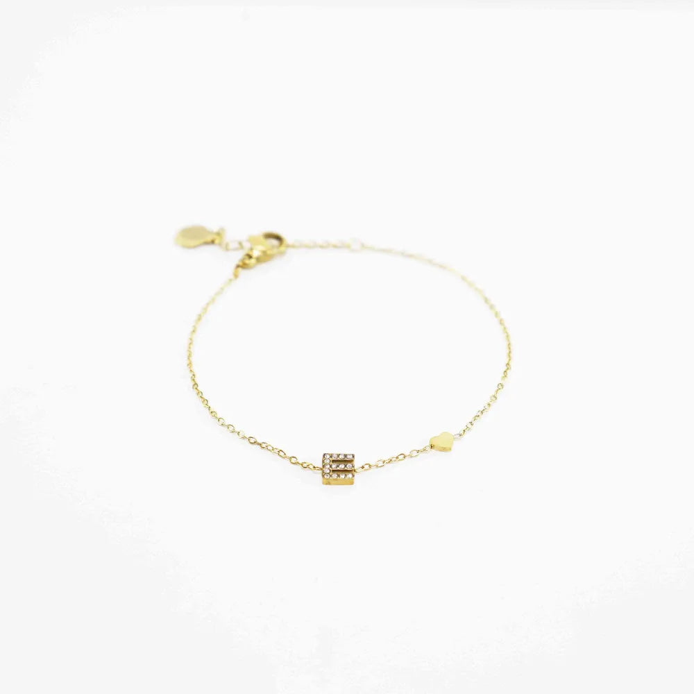 Pulsera Dorada con Inicial Personalizada