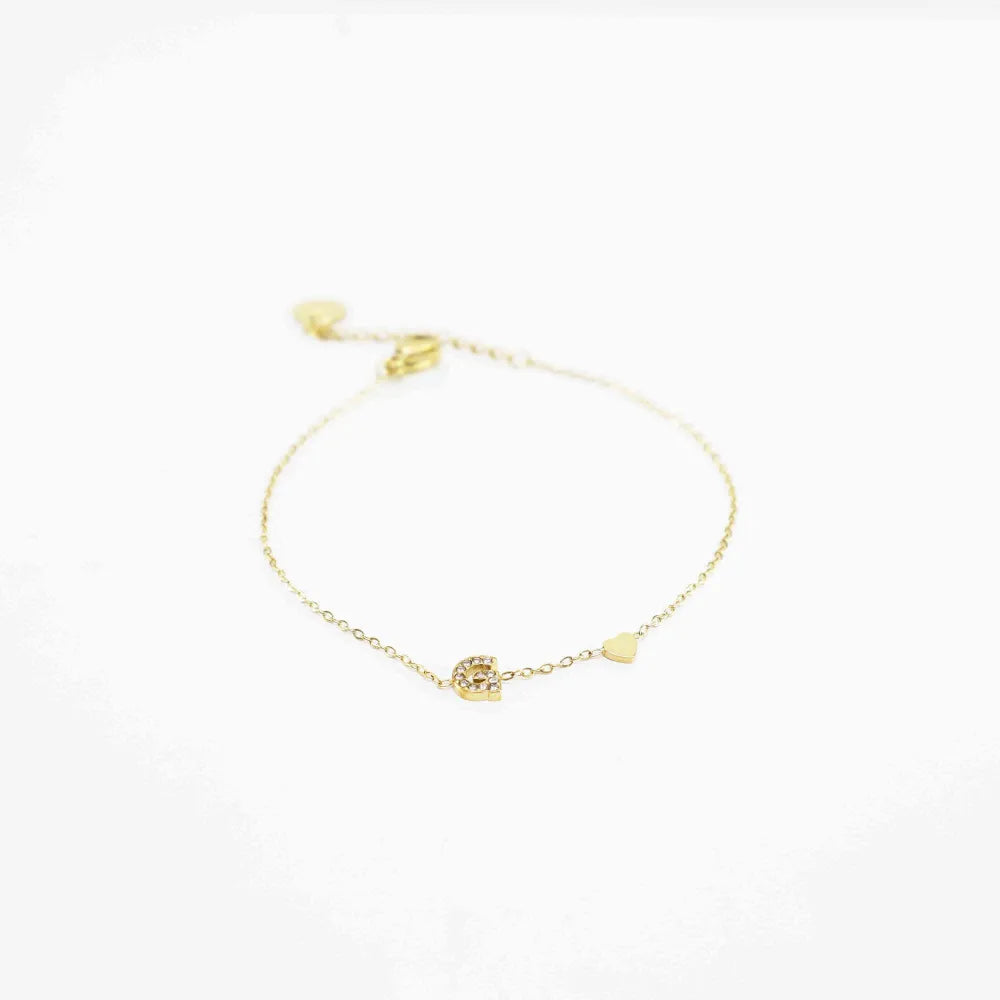 Pulsera Dorada con Inicial Personalizada