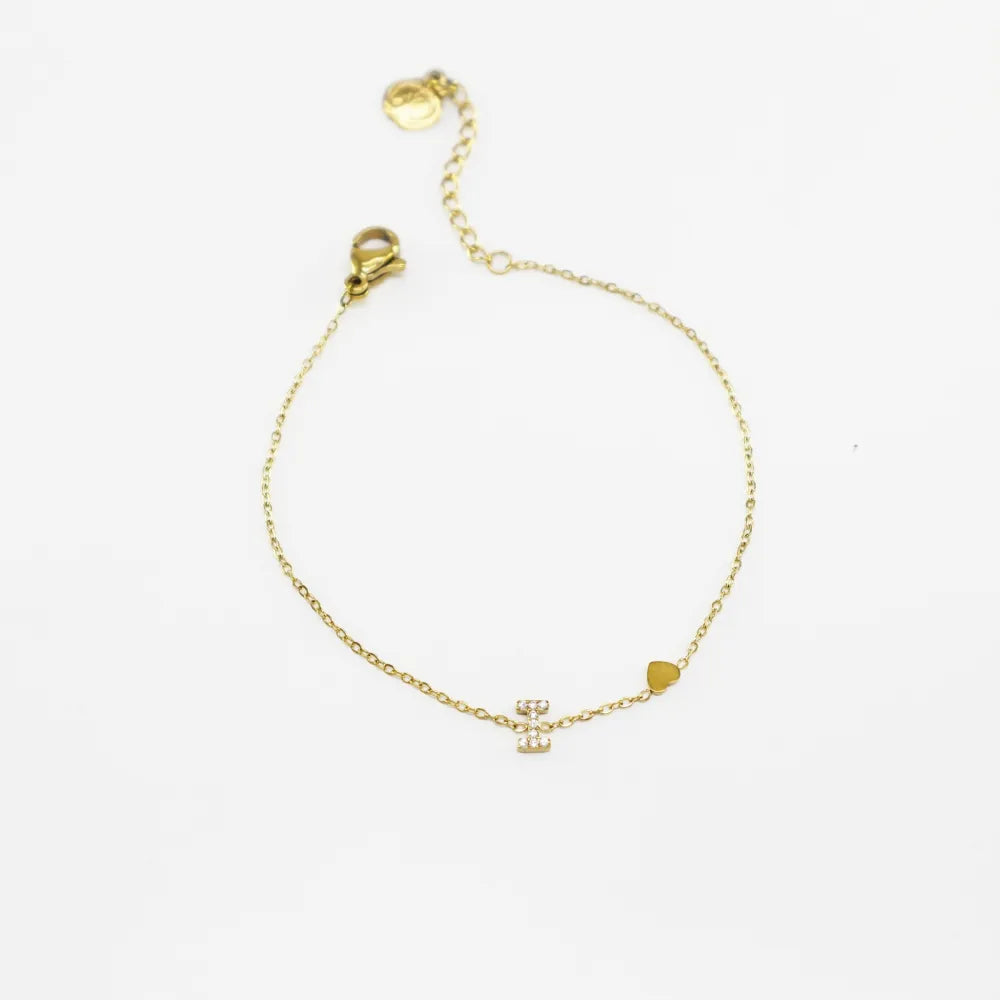 Pulsera Dorada con Inicial Personalizada