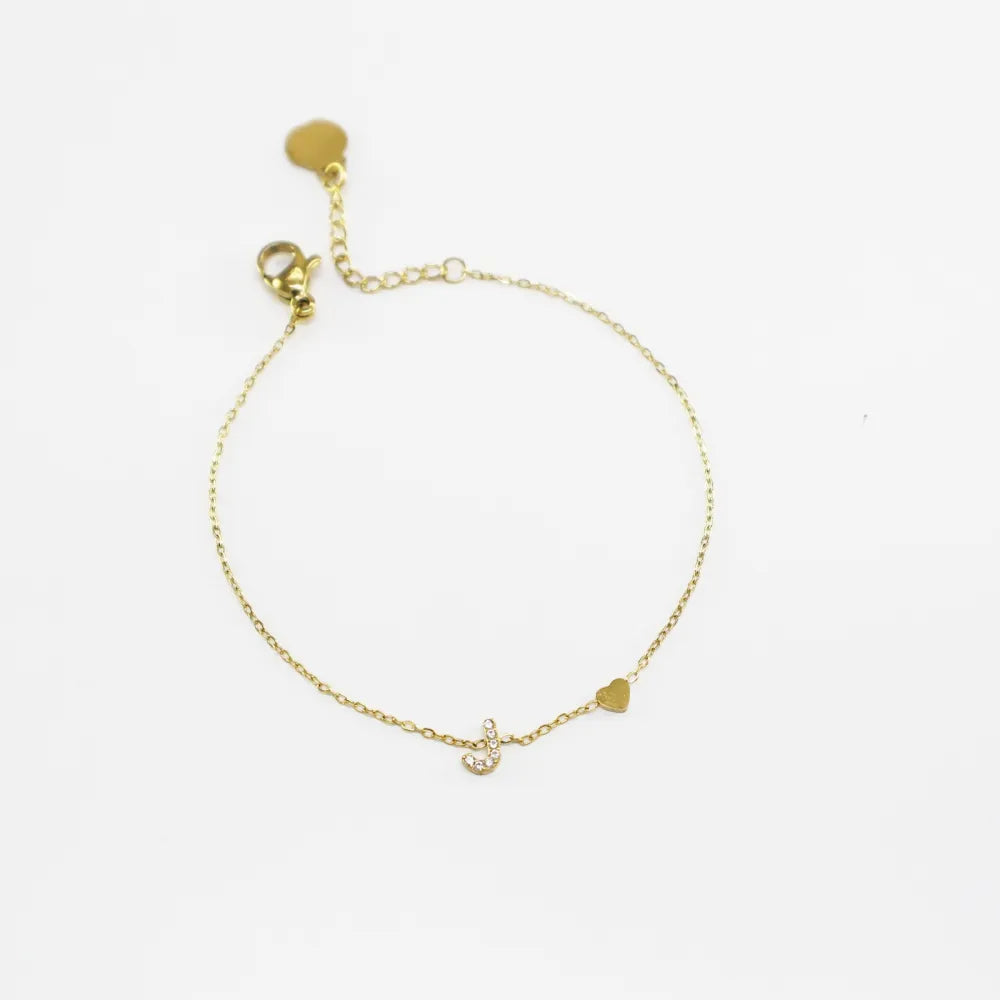 Pulsera Dorada con Inicial Personalizada
