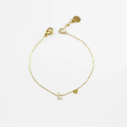 Pulsera Dorada con Inicial Personalizada