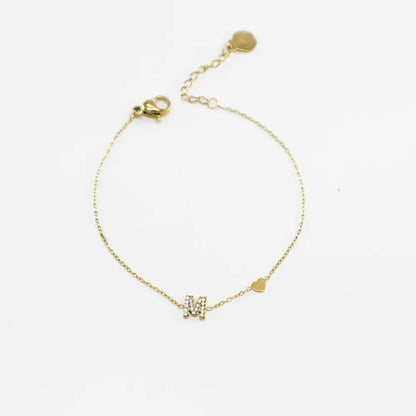 Pulsera Dorada con Inicial Personalizada