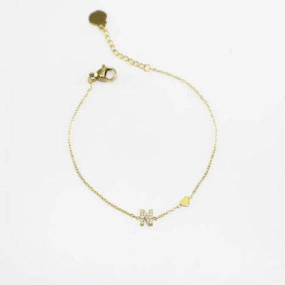 Pulsera Dorada con Inicial Personalizada