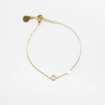 Pulsera Dorada con Inicial Personalizada
