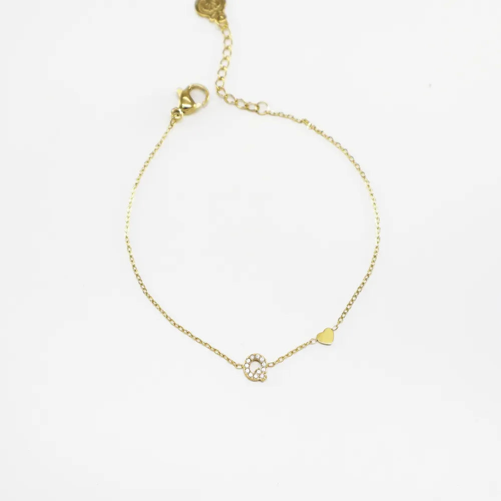 Pulsera Dorada con Inicial Personalizada