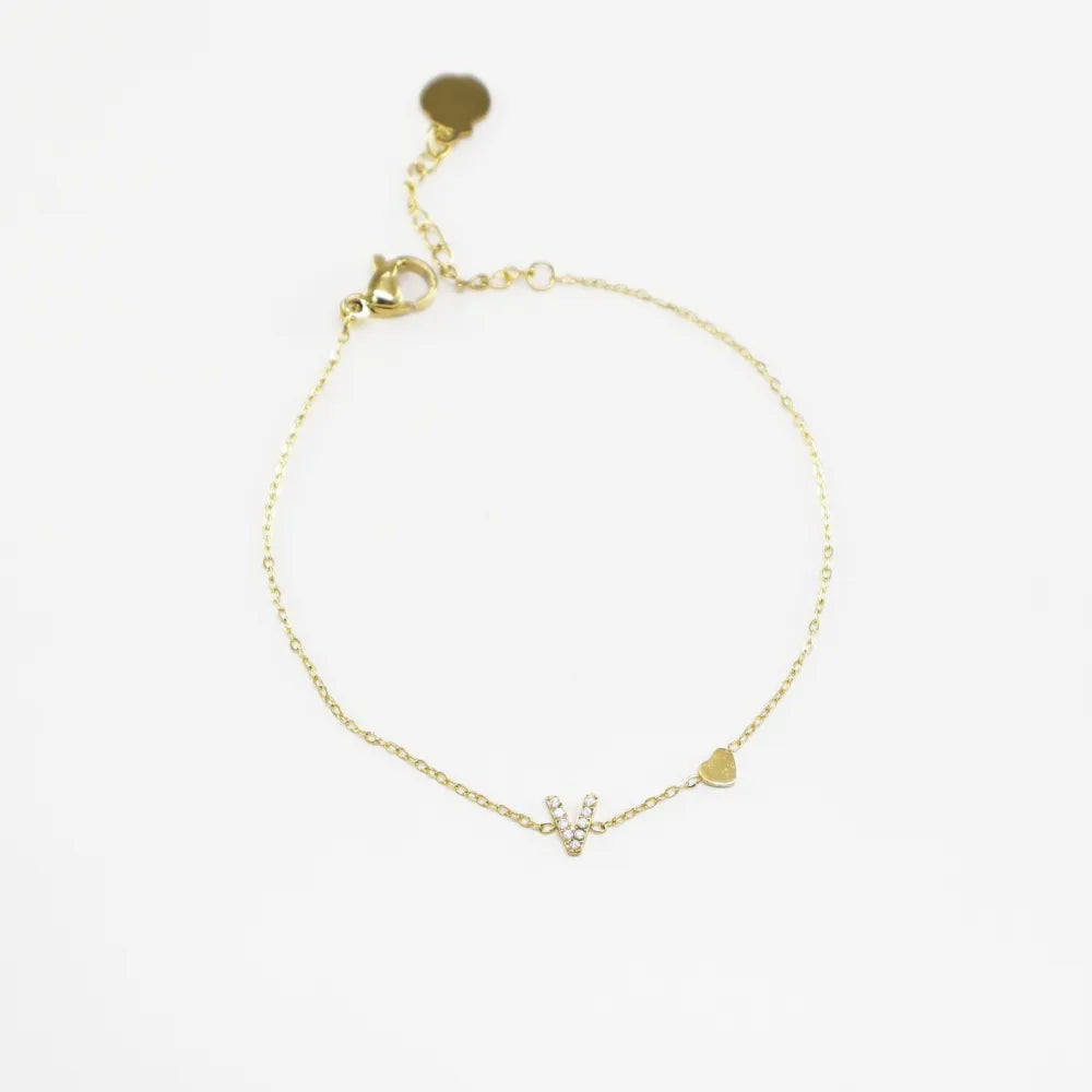 Pulsera Dorada con Inicial Personalizada