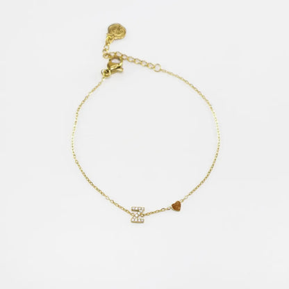 Pulsera Dorada con Inicial Personalizada