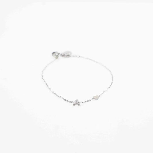Pulsera Plateada con Inicial Personalizada