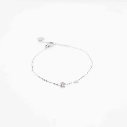 Pulsera Plateada con Inicial Personalizada