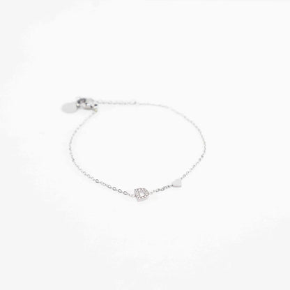 Pulsera Plateada con Inicial Personalizada