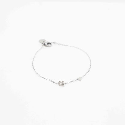 Pulsera Plateada con Inicial Personalizada
