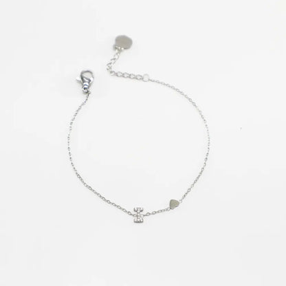 Pulsera Plateada con Inicial Personalizada