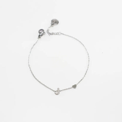 Pulsera Plateada con Inicial Personalizada