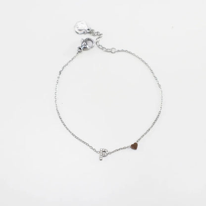Pulsera Plateada con Inicial Personalizada