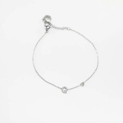 Pulsera Plateada con Inicial Personalizada