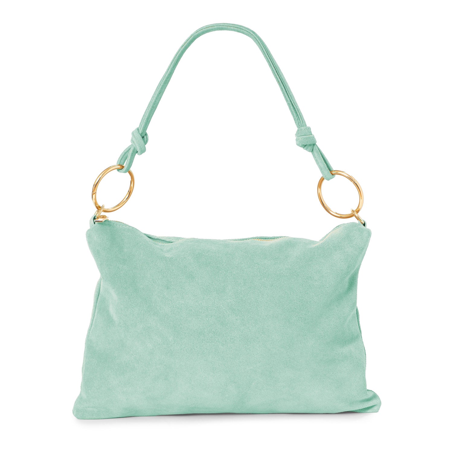 Bolso Simba en color aguamarina con aros dorados, ideal para eventos y looks de verano – Belorias

