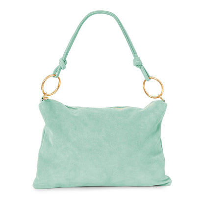 Bolso Simba en color aguamarina con aros dorados, ideal para eventos y looks de verano – Belorias


