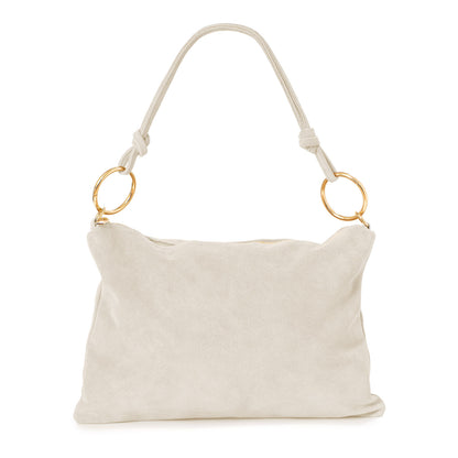 Bolso Simba en tono beige claro con detalles dorados, el complemento perfecto para tu outfit – Belorias

