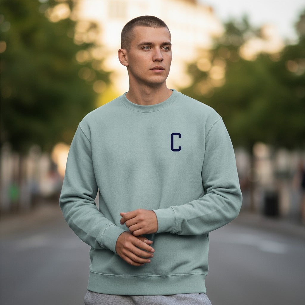 sudadera belorias letter edition verde sage letra 
