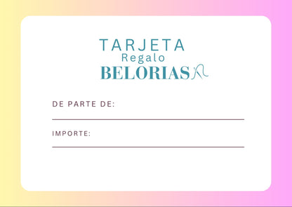 Pack de tarjetas de regalo Belorias, detalle práctico y bonito para cualquier celebración.