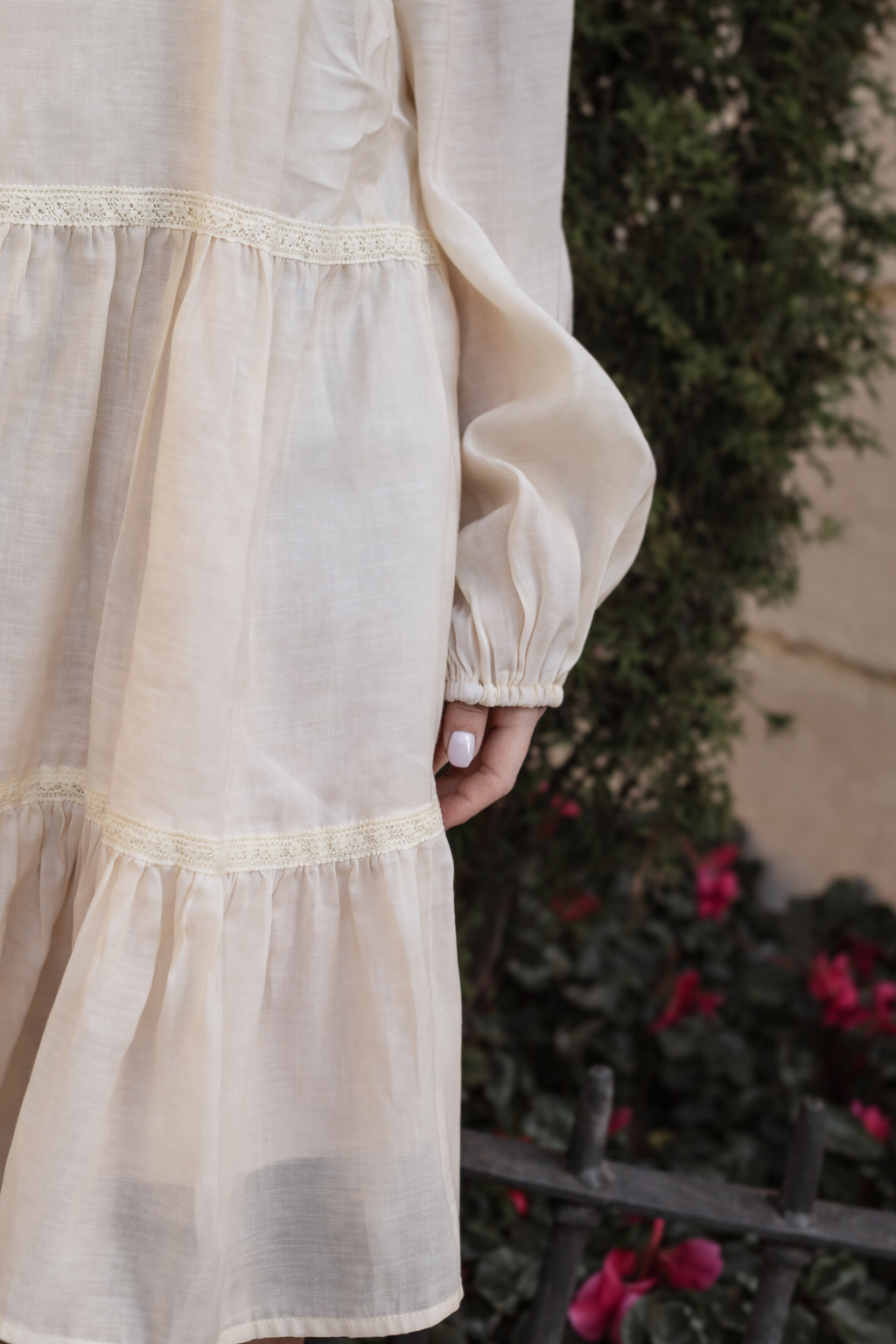 Vestido Indy Bordado Beige